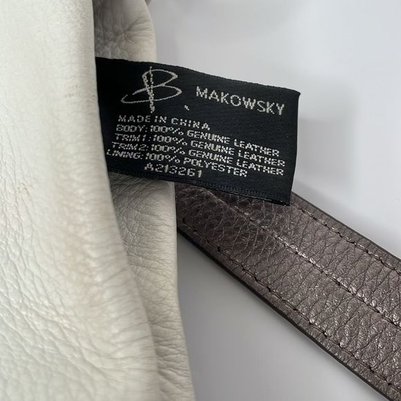 B Makowsky Bag Crossbody|Shoulder Bag Leather Slim Profile Crossbody Bag - Picture 5 of 15